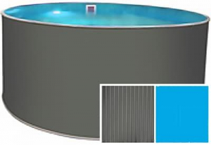 Сборный бассейн ЛАГУНА вкапываемый ТМ599 круглый 500х150 см (платина)